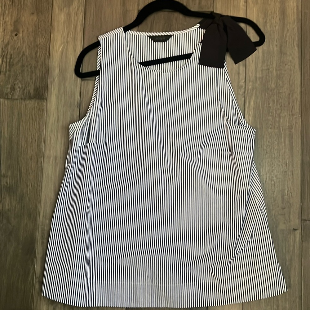 J Crew sleeveless bow blouse